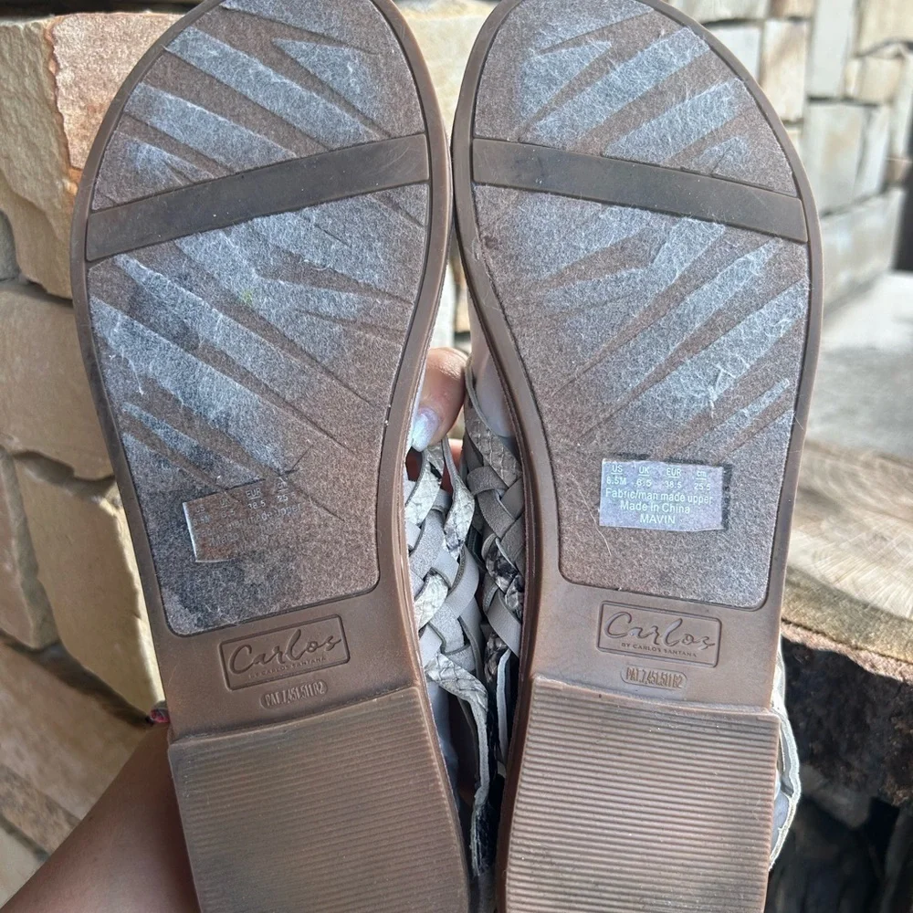 Carlos by Carlos Santana Mavin‎ slingback sandal in driftwood Sz-8.5. J